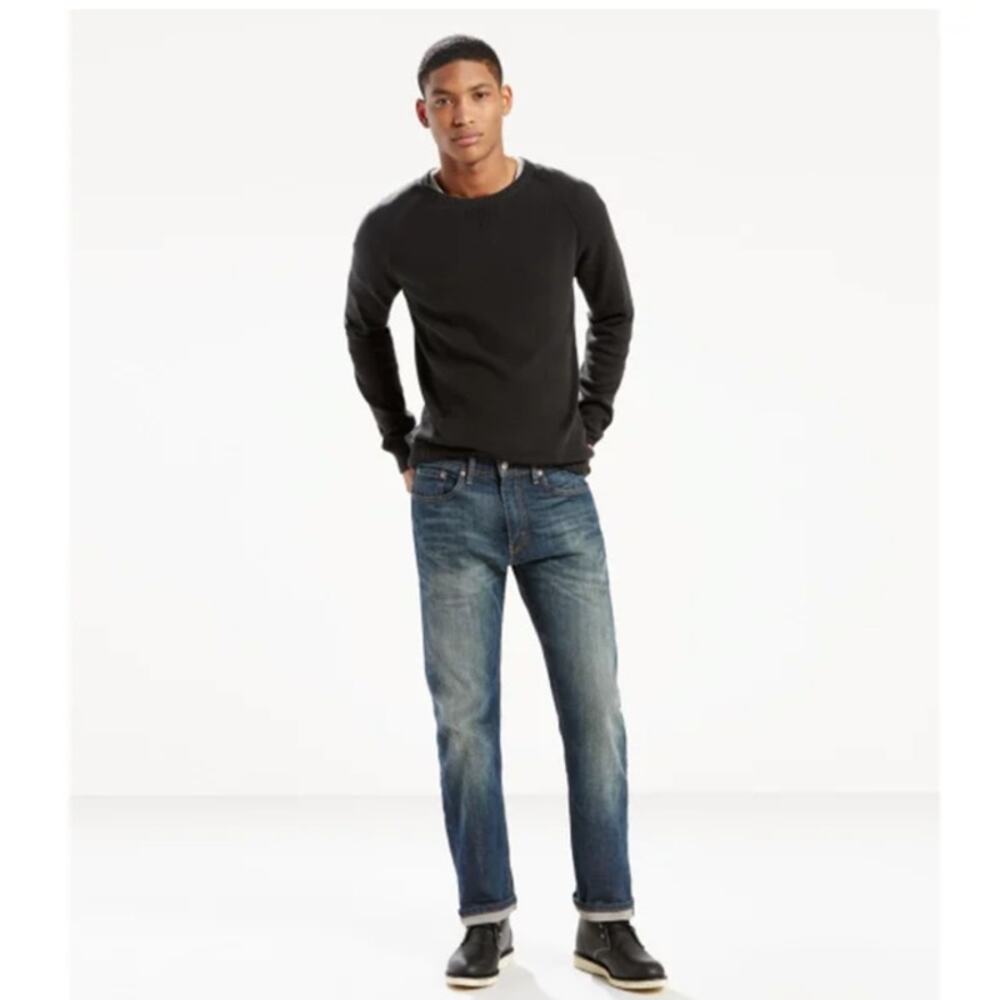 Levi's 505 Regular Fit Straight Leg Stretch Jeans Men’s Size 36x32 NEW